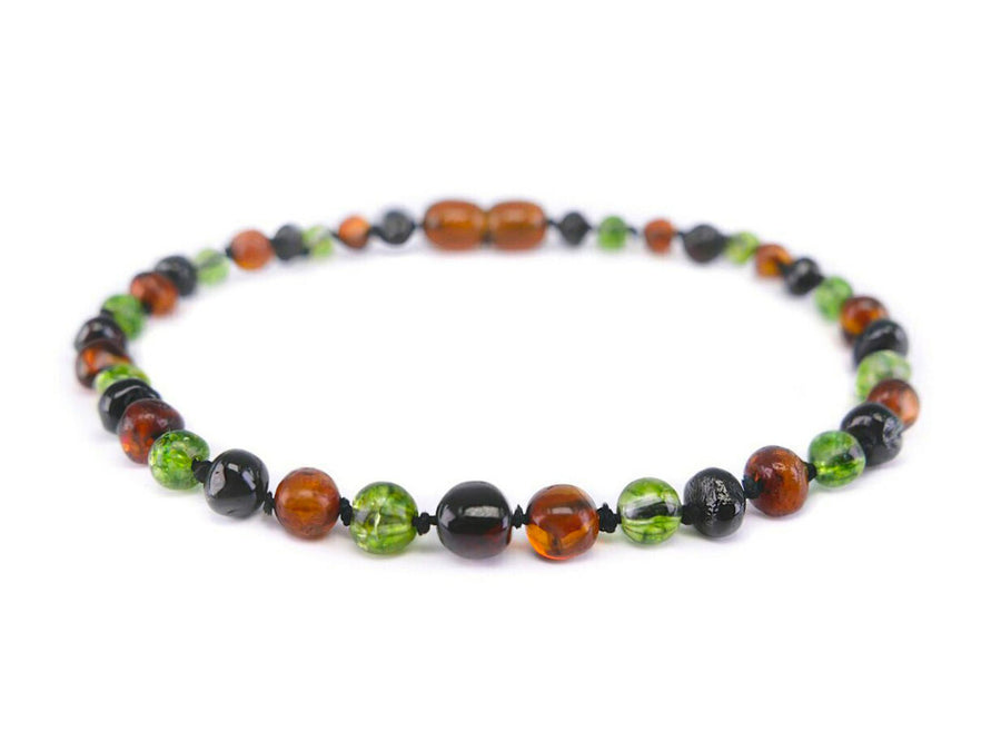 BALTIC AMBER HEALING BRACELET WITH GREEN PERIDOT