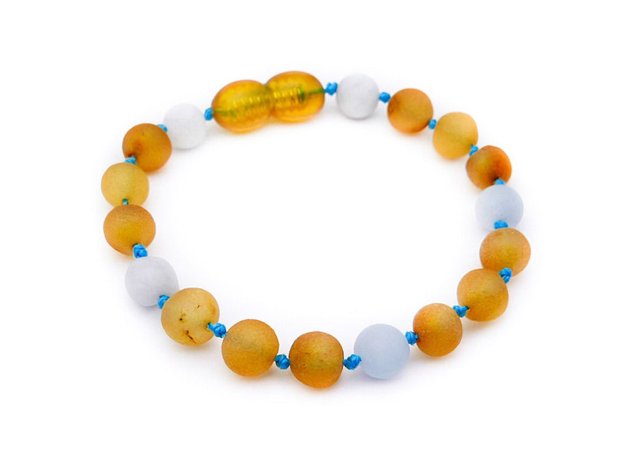 Teething aid: Handcrafted Baltic Amber bracelet for toddlers.