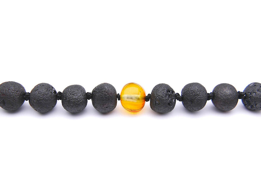 RAW DARK CHERRY BALTIC AMBER TEETHING BRACELET / ANKLET