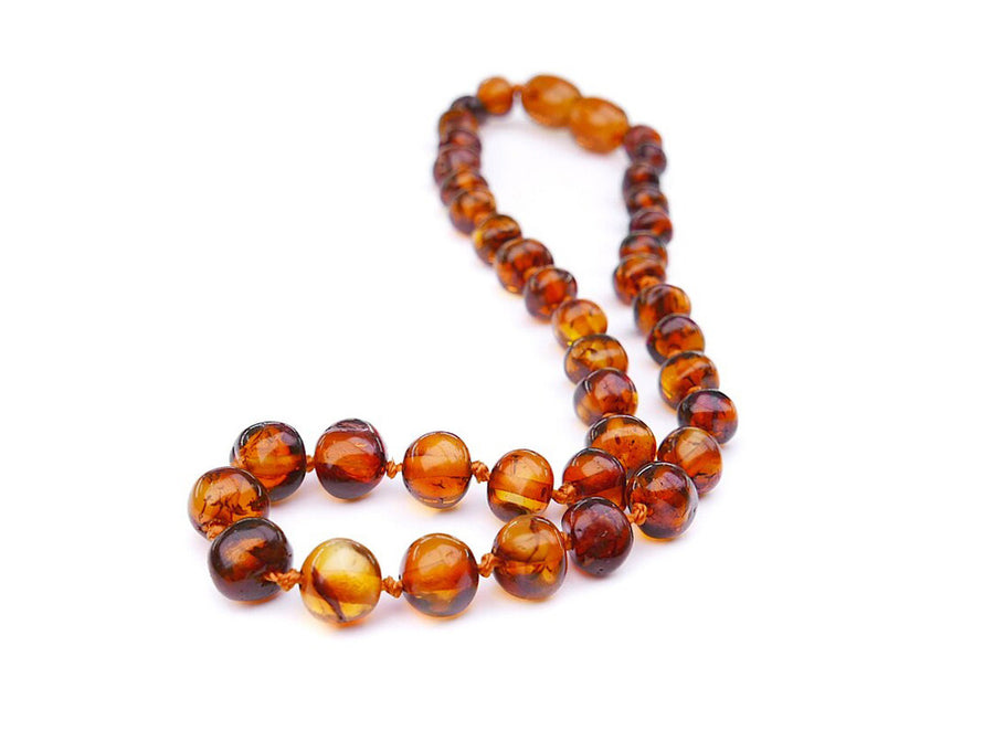 POLISHED COGNAC BALTIC AMBER ADULT ANKLET