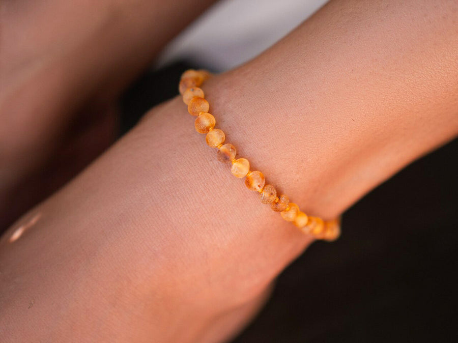 RAW HONEY BALTIC AMBER ADULT ANKLET