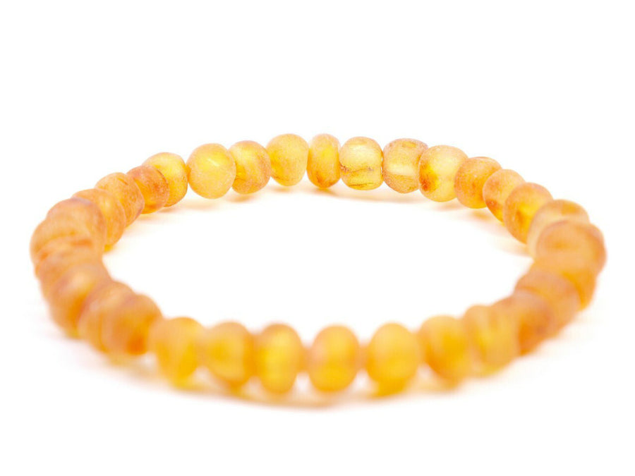 STRETCH RAW HONEY BALTIC AMBER ADULT BRACELET