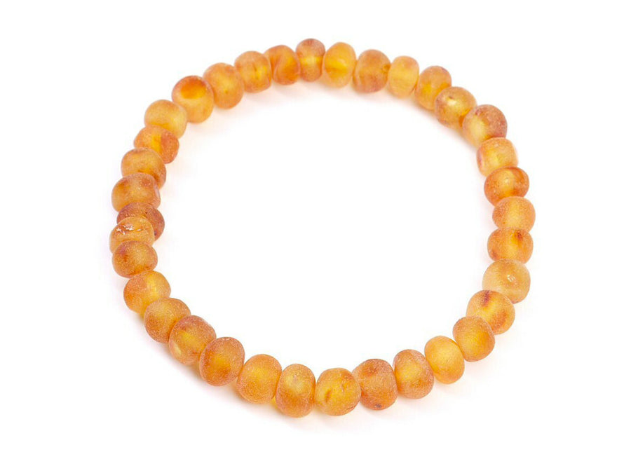 STRETCH RAW HONEY BALTIC AMBER ADULT BRACELET