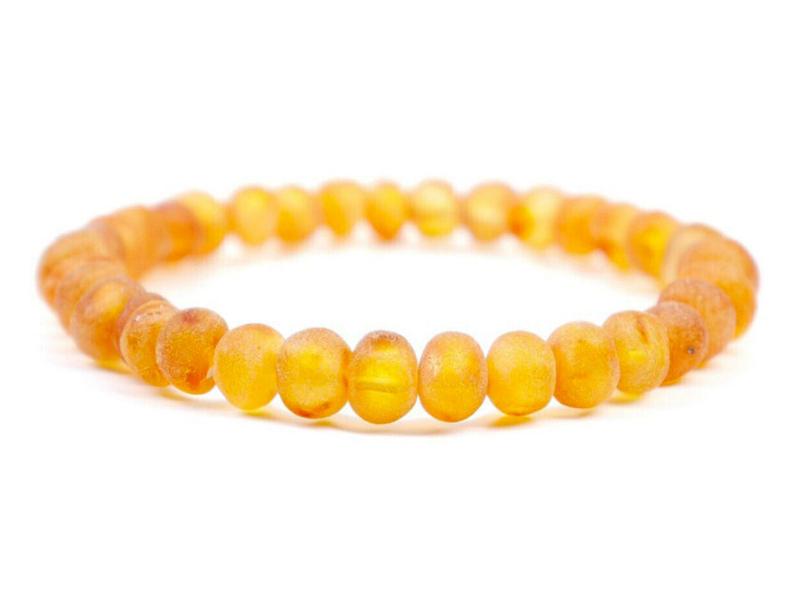 STRETCH RAW HONEY BALTIC AMBER ADULT BRACELET