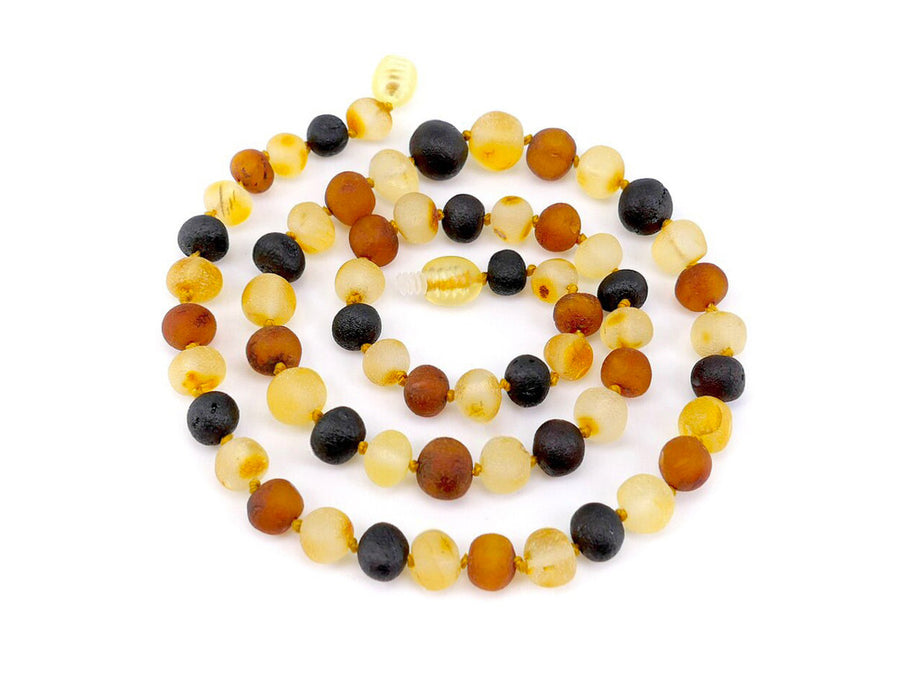 RAW MULTICOLOR ADULT BALTIC AMBER NECKLACE