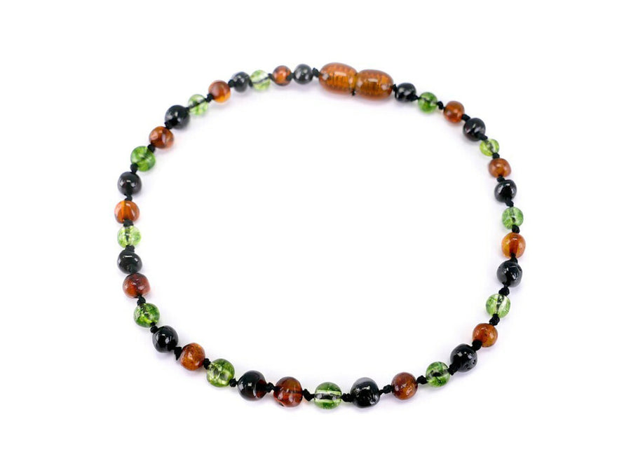 BALTIC AMBER HEALING BRACELET WITH GREEN PERIDOT