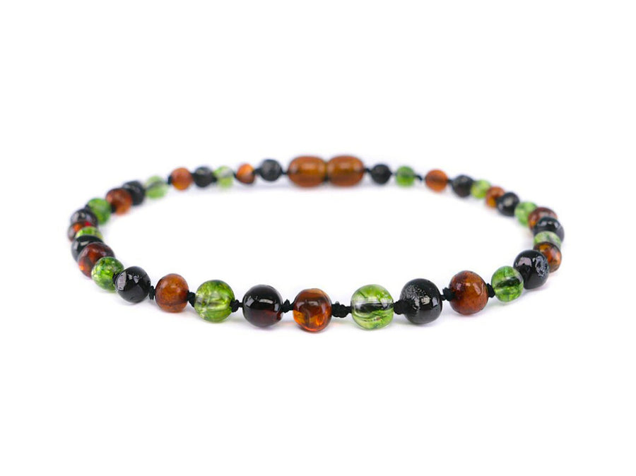 BALTIC AMBER HEALING BRACELET WITH GREEN PERIDOT