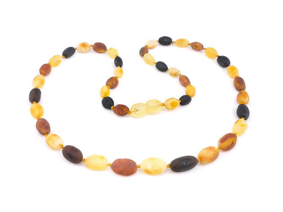 RAW MULTICOLOR ADULT BALTIC AMBER NECKLACE