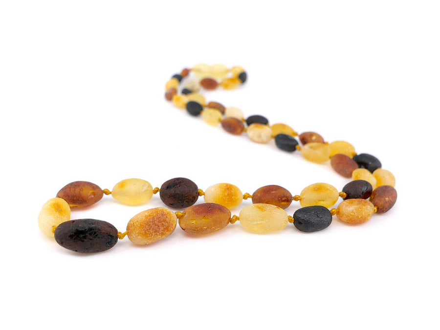 RAW MULTICOLOR ADULT BALTIC AMBER NECKLACE