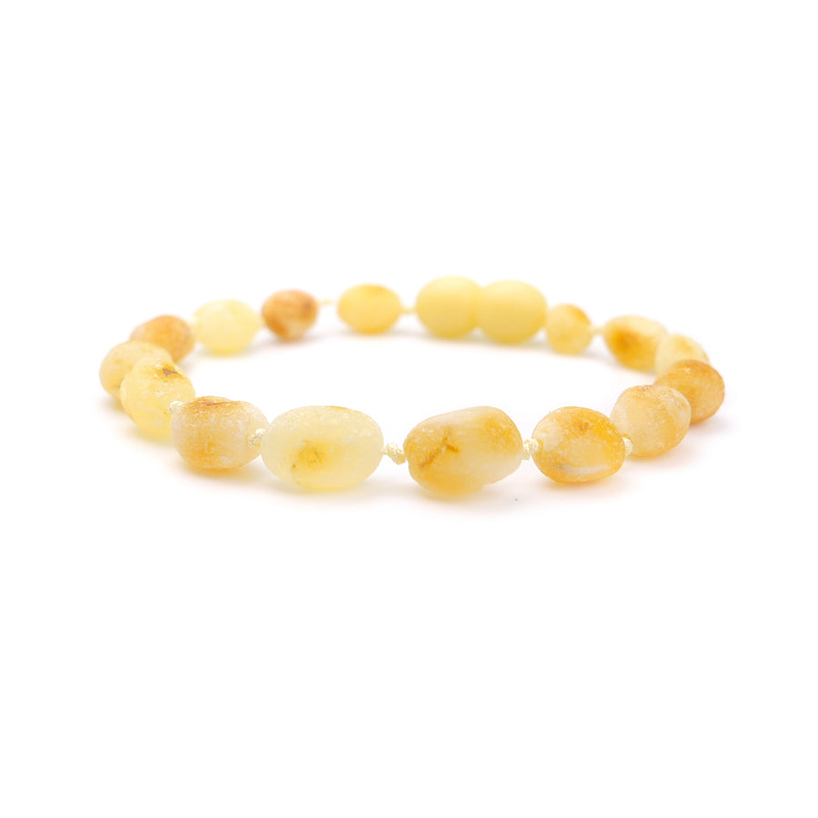 RAW BUTTERSCOTCH BALTIC AMBER TEETHING BRACELET / ANKLET