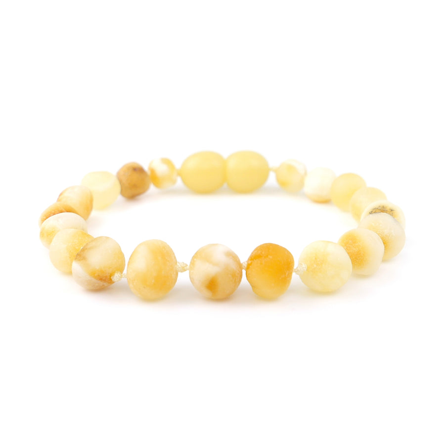 RAW BUTTERSCOTCH BALTIC AMBER TEETHING BRACELET / ANKLET