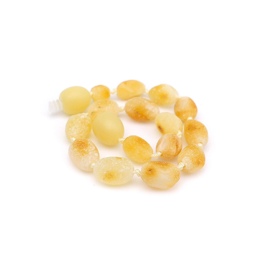 RAW BUTTERSCOTCH BALTIC AMBER TEETHING BRACELET / ANKLET