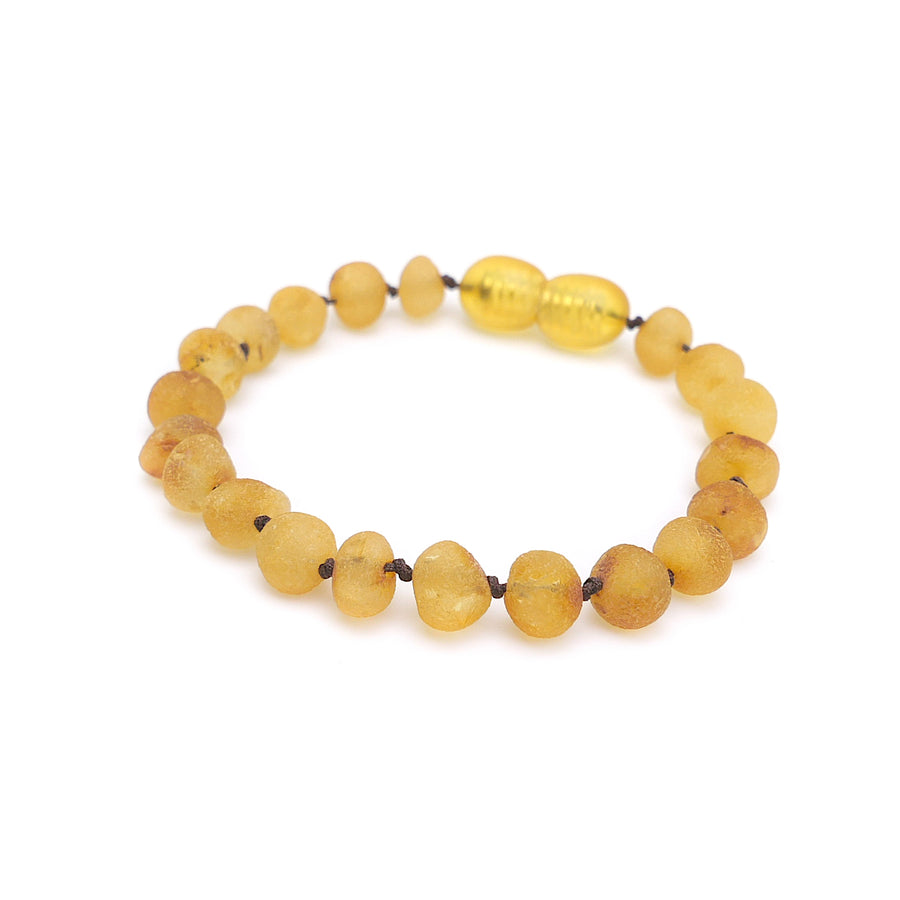 RAW HONEY BALTIC AMBER TEETHING BRACELET / ANKLET