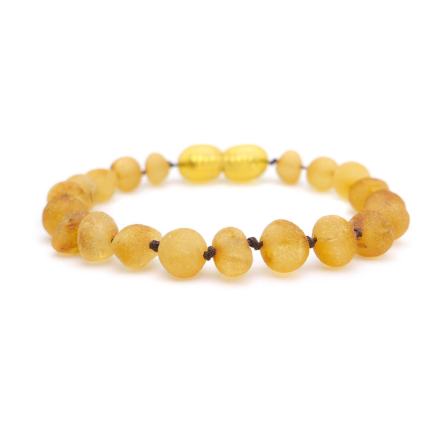 RAW HONEY BALTIC AMBER TEETHING BRACELET / ANKLET