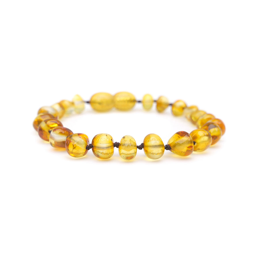 Calming Amber jewelry designed to ease teething discomfort.