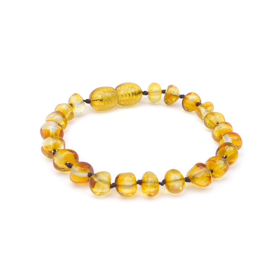 Cute kids' bracelet featuring genuine Baltic Amber beads.