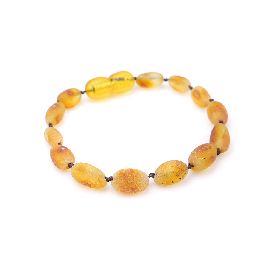 RAW HONEY BALTIC AMBER TEETHING BRACELET / ANKLET