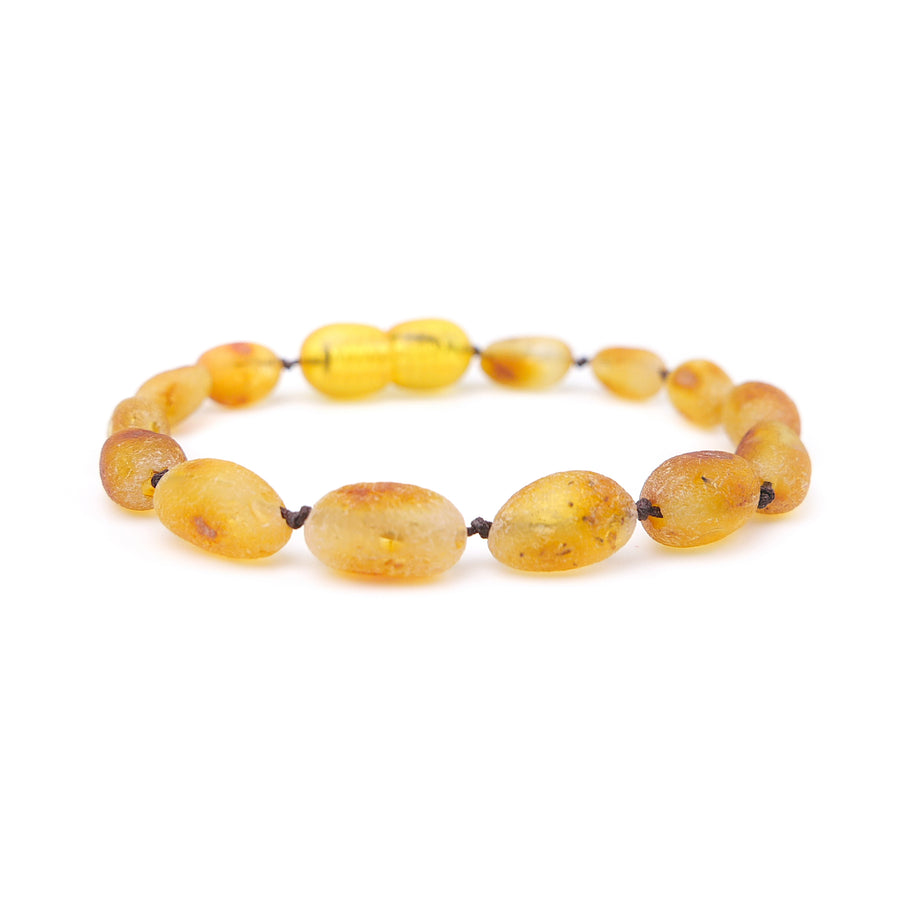 RAW HONEY BALTIC AMBER TEETHING BRACELET / ANKLET