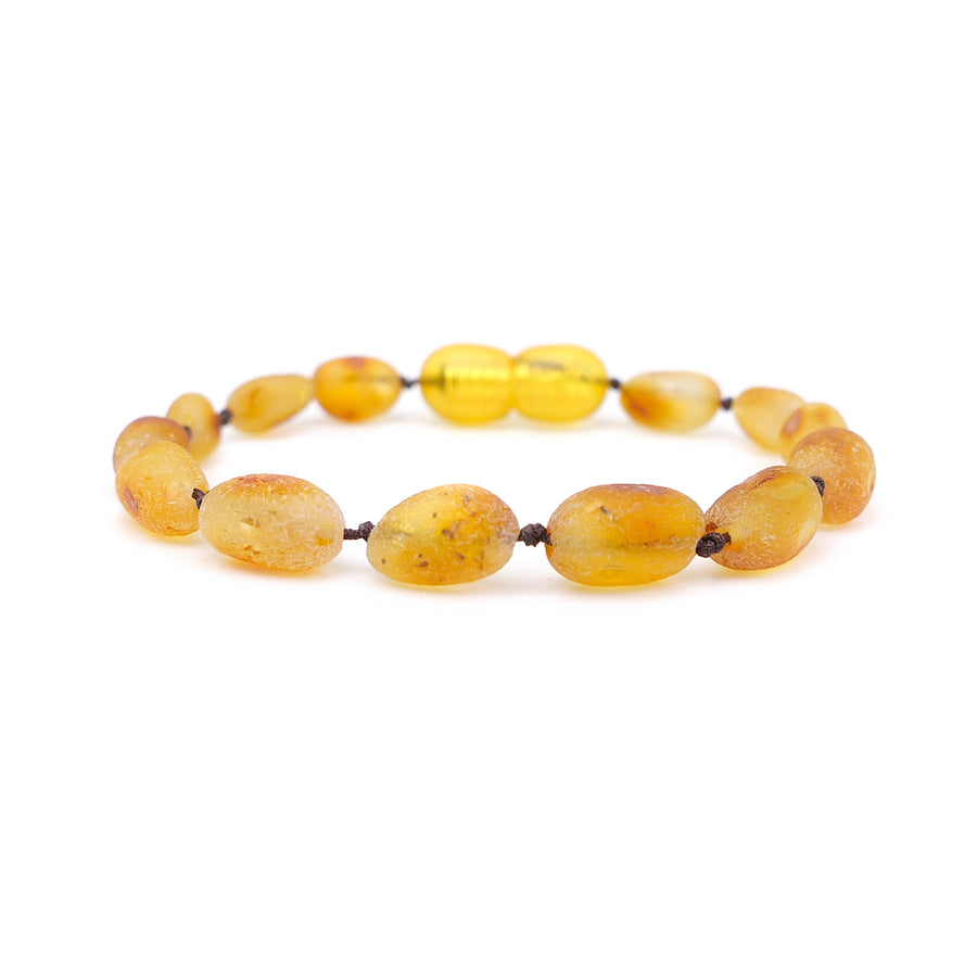 RAW HONEY BALTIC AMBER TEETHING BRACELET / ANKLET