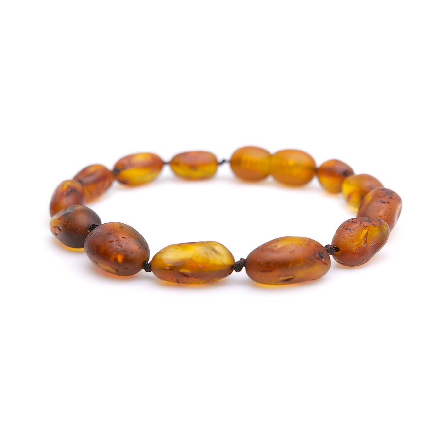 RAW COGNAC BALTIC AMBER TEETHING BRACELET / ANKLET