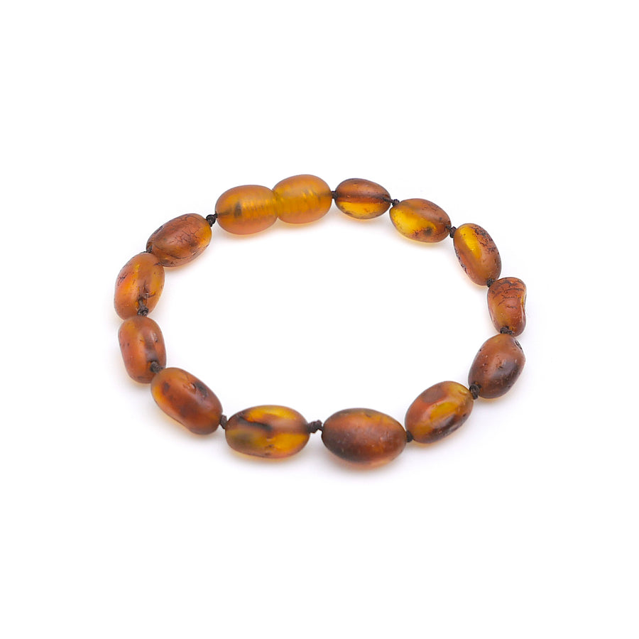 RAW COGNAC BALTIC AMBER TEETHING BRACELET / ANKLET