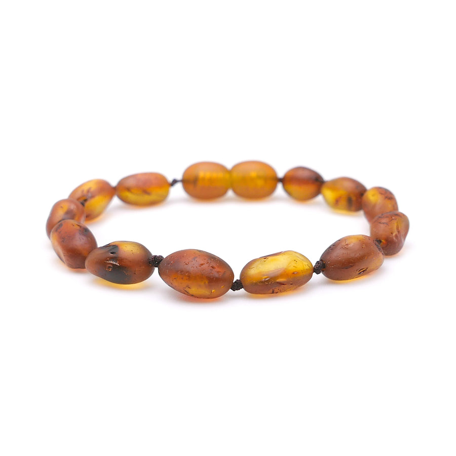 RAW COGNAC BALTIC AMBER TEETHING BRACELET / ANKLET